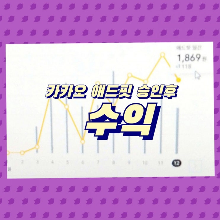  카카오 에드핏 승인 후 일주일 수익