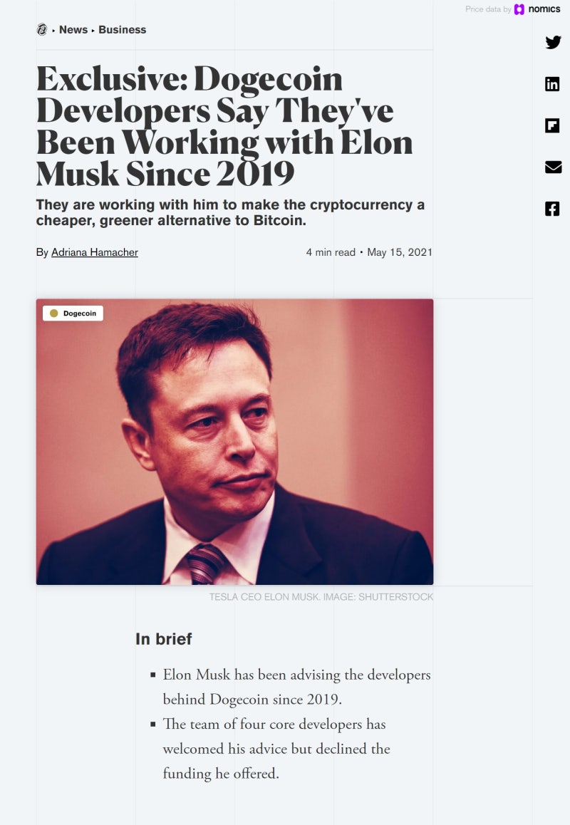 일론 머스크, 2019년부터 도지코인 개발자들과 작업했다? 이쯤 되면 100% 코인 시세 조작 : 네이버 블로그