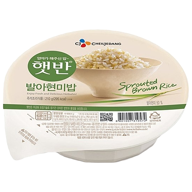 많이 팔린 햇반 발아현미밥, 210g, 1개 ···