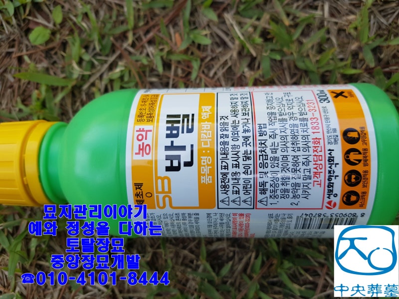 묘지 관리 / 묘지 잔디 제초제 종류 반벨,파란들,모뉴먼트