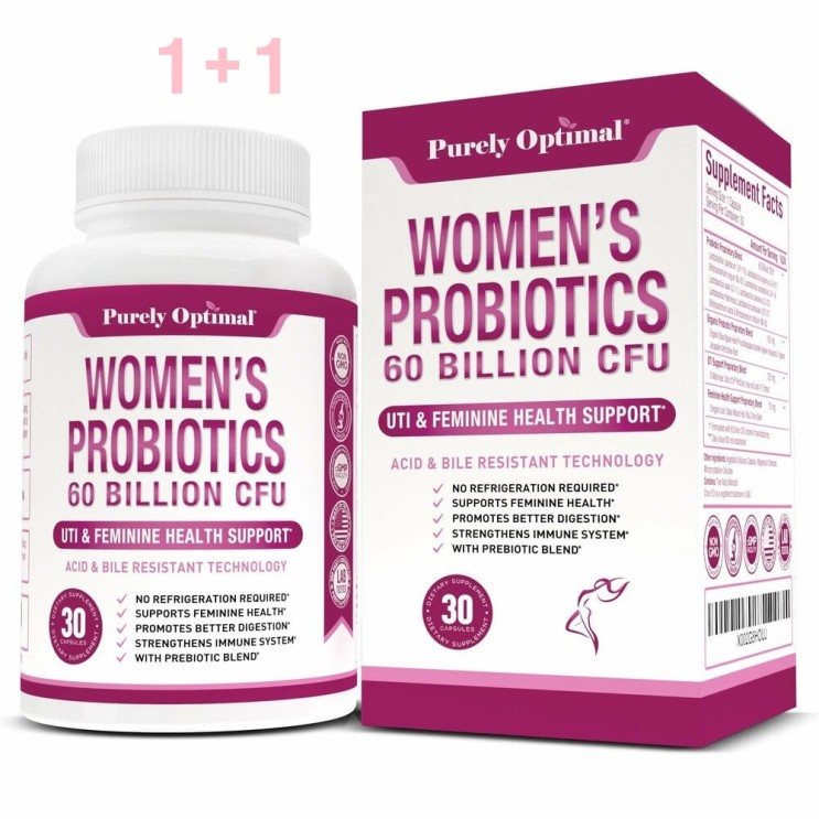 리뷰가 좋은 (미국) 1+1 퓨얼리옵티멀 여성 프로바이오틱스 유산균 30정 총2팩 Premium Probiotics for Women - 60 Billion CFU 추천합니다