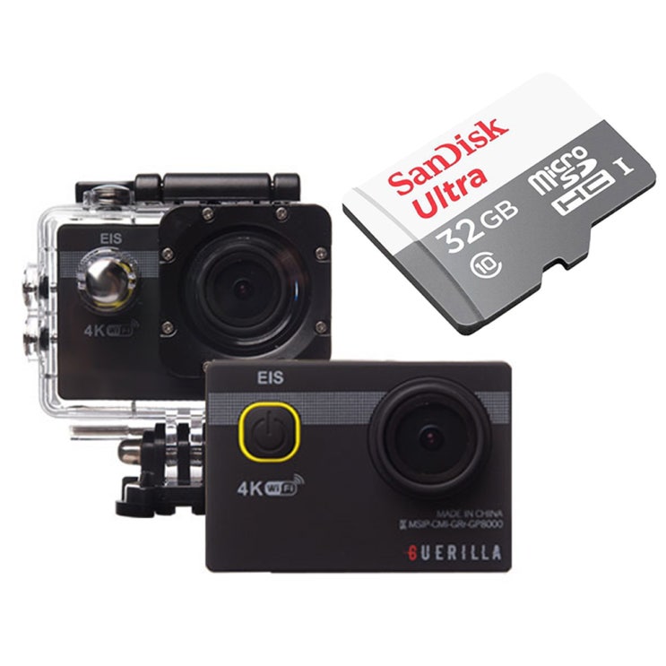 많이 팔린 게릴라 떨림방지 액션캠 PRO8500 4K WIFI 블랙 PRO-8500 + 32GB 메모리카드 ··· 많이 팔린 게릴라 떨림방지 액션캠 PRO8500 4K WIFI 블랙 PRO-8500 + 32GB 메모리카드 ···