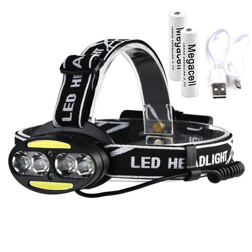 많이 팔린 울트라루멘 CREE 프리미엄 USB 충전식 헤드랜턴 T6 + COB LED 후레쉬 2504A + 배터리 2p + 케이블잭, 블랙, 1세트 좋아요 많이 팔린 울트라루멘 CREE 프리미엄 USB 충전식 헤드랜턴 T6 + COB LED 후레쉬 2504A + 배터리 2p + 케이블잭, 블랙, 1세트 좋아요