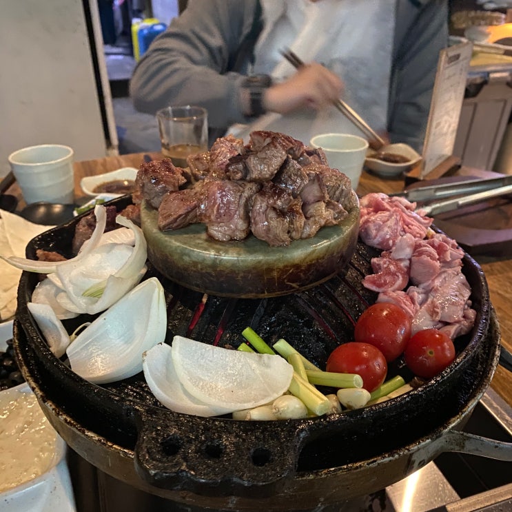  서면 징기스에서 양고기와 맥주 한 잔