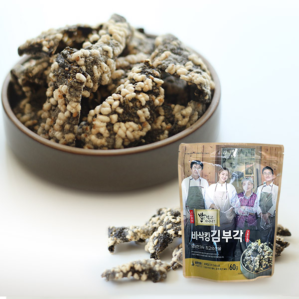 인기 급상승인 밥은먹고다니냐 바삭킹 부각, 찹쌀김부각(전통의맛)60g 추천해요