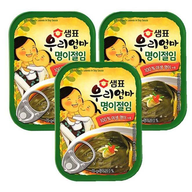 선택고민 해결 샘표 우리엄마 명이절임, 70g, 3개입 좋아요