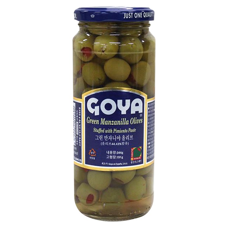 의외로 인기있는 GOYA 고야 그린만자니야 올리브 344g - 1병 추천해요