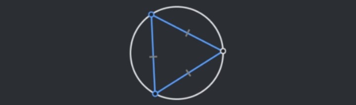 [4.4] 유클리디아 (Euclidea) 원 내 정삼각형 5L, 6E 공략