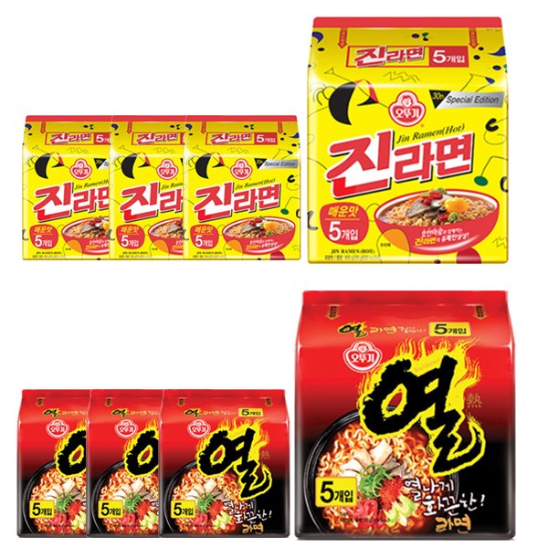 핵가성비 좋은 오뚜기 열라면 10p + 진라면 매운맛 10p, 40개 ··· 핵가성비 좋은 오뚜기 열라면 10p + 진라면 매운맛 10p, 40개 ···