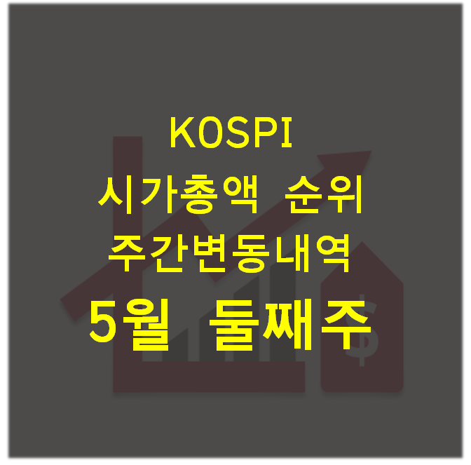 주식) 코스피(KOSPI) 시가총액 순위 주간 변동 내역_5월 둘째 주(5월 14일, 금)