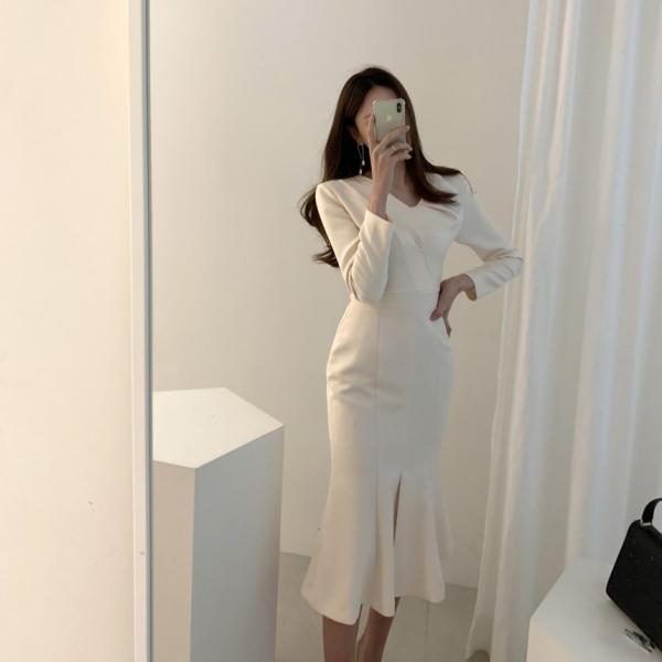 후기가 정말 좋은 셀프웨딩 브라이덜샤워 드레스 라운드넥 셔링 주름 머메이드 롱 원피스 좋아요 후기가 정말 좋은 셀프웨딩 브라이덜샤워 드레스 라운드넥 셔링 주름 머메이드 롱 원피스 좋아요