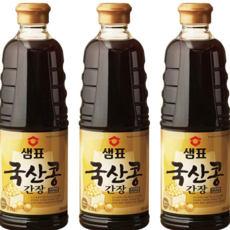 많이 찾는 샘표 국산콩 간장 930ml x 3개 프리미엄 양조간장, 3통, 930밀리리타 좋아요