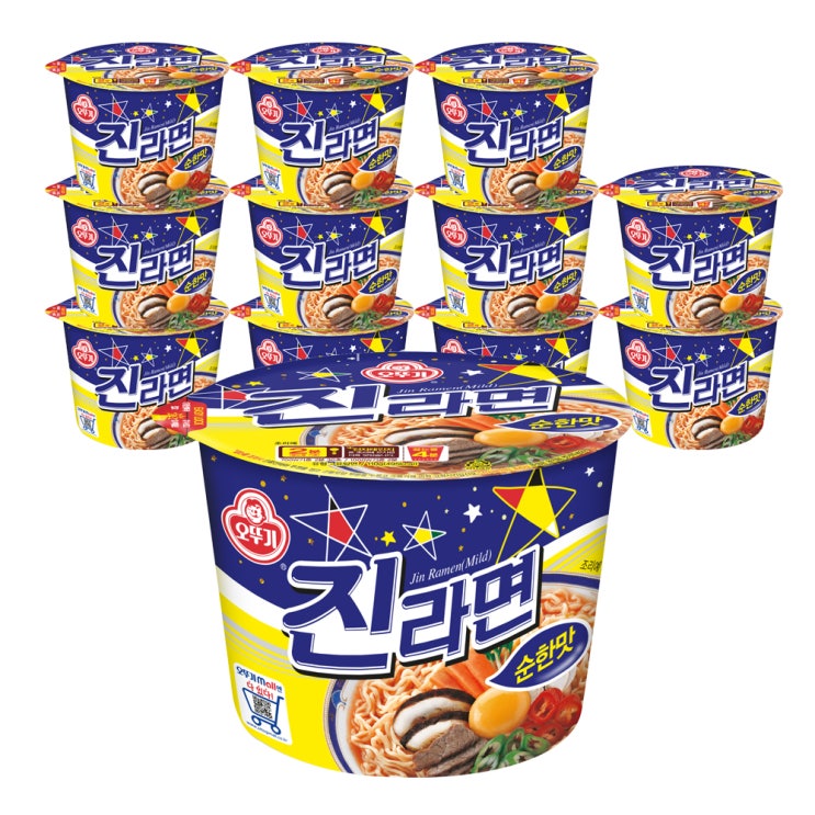 갓성비 좋은 오뚜기 진라면 순한맛 용기 큰컵 110g, 12개 좋아요 갓성비 좋은 오뚜기 진라면 순한맛 용기 큰컵 110g, 12개 좋아요