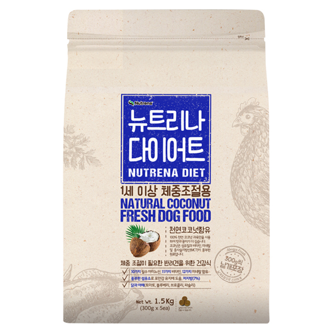 잘나가는 뉴트리나 어덜트 곡물 다이어트 애견사료, 1.5kg, 1개 좋아요 잘나가는 뉴트리나 어덜트 곡물 다이어트 애견사료, 1.5kg, 1개 좋아요