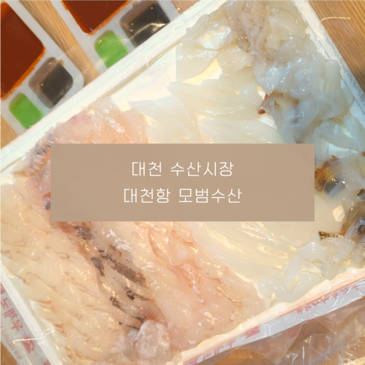 대천수산시장 대천횟집은 대천항 모범수산에서 신선하게