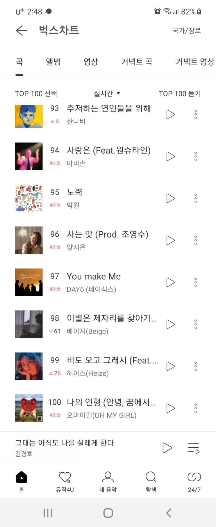  비 오는 날이면 찾아 듣는 노래들