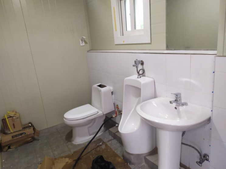  공장 화장실 만들기, 욕실 화장실 셀프인테리어 DIY
