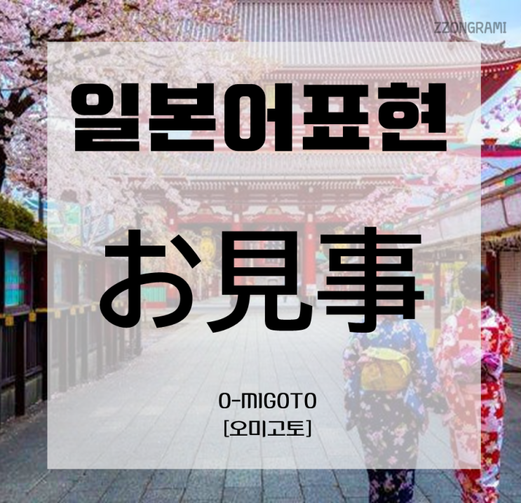  [일본어 공부] 일본어 표현 : 「お見事」