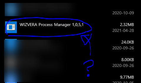  wizvera process manager 누구냐 넌?! 삭제 안 되요.