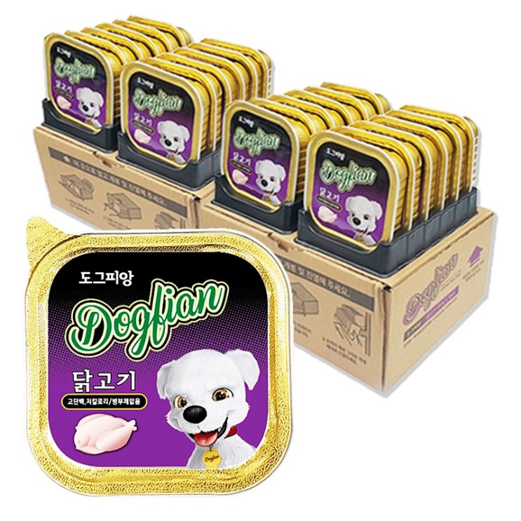 가성비 좋은 도그피앙 강아지 사각캔 100g 24개 / 1박스, 닭고기 X 24개 좋아요 가성비 좋은 도그피앙 강아지 사각캔 100g 24개 / 1박스, 닭고기 X 24개 좋아요