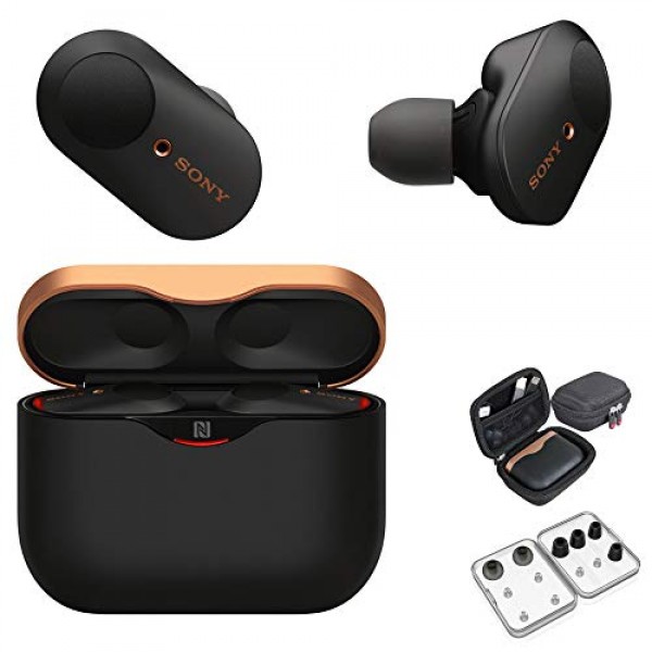 인기있는 Sony WF-1000XM3 True Wireless 노이즈 캔슬링 이어 버드 헤드폰 (블랙 미국 보증) Hardshell 여행용 / 보관 추천해요 인기있는 Sony WF-1000XM3 True Wireless 노이즈 캔슬링 이어 버드 헤드폰 (블랙 미국 보증) Hardshell 여행용 / 보관 추천해요