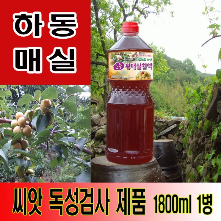 갓성비 좋은 하동 매실원액 지리산산골 3년숙성 토종 황매실원액 1800ml, 1800ml*1 추천합니다