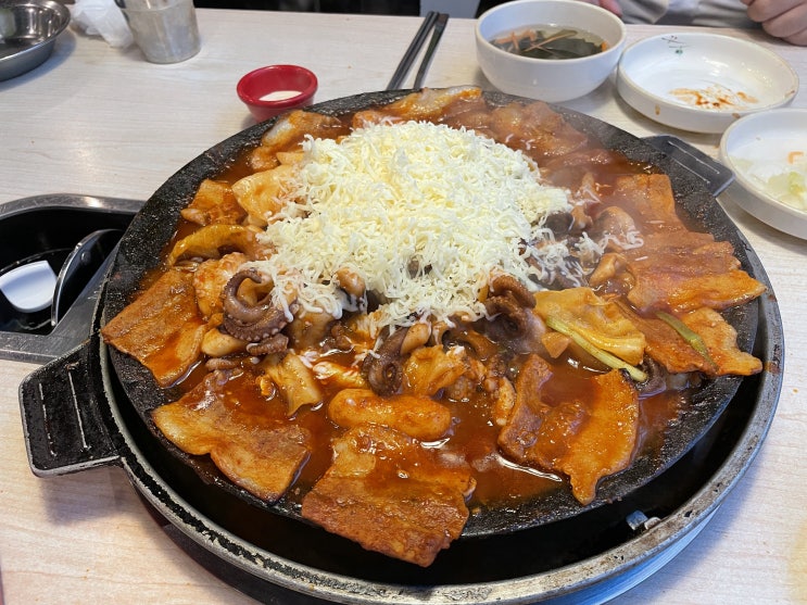 &lt;인천 구월동 맛집&gt; "쭈꾸미 일당백" 에서 치즈폭탄 쭈삼!
