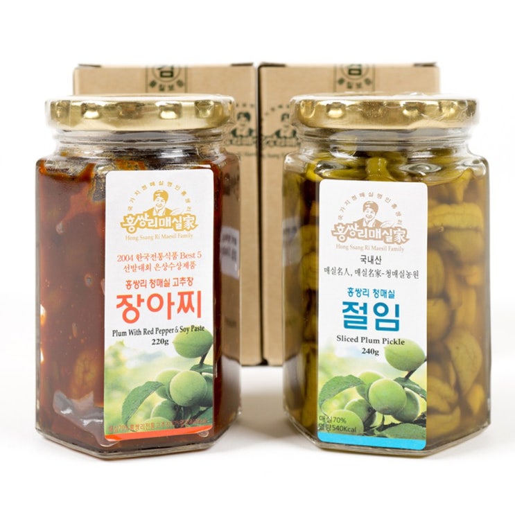 인기있는 홍쌍리 청매실농원 유기농매실 고추장장아찌220g+매실절임240g, 2병 추천해요