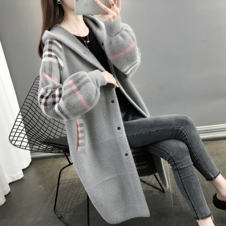 많이 팔린 하프기장 후드 티셔츠 여성 겨울 가을 밍크 털 가후격 모직코트 슬림핏 가디건 ··· 많이 팔린 하프기장 후드 티셔츠 여성 겨울 가을 밍크 털 가후격 모직코트 슬림핏 가디건 ···
