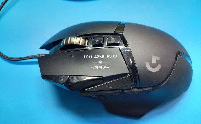  로지텍 g502 hero 마우스 두번 클릭되는 더블클릭 증상을 보이는  마우스수리