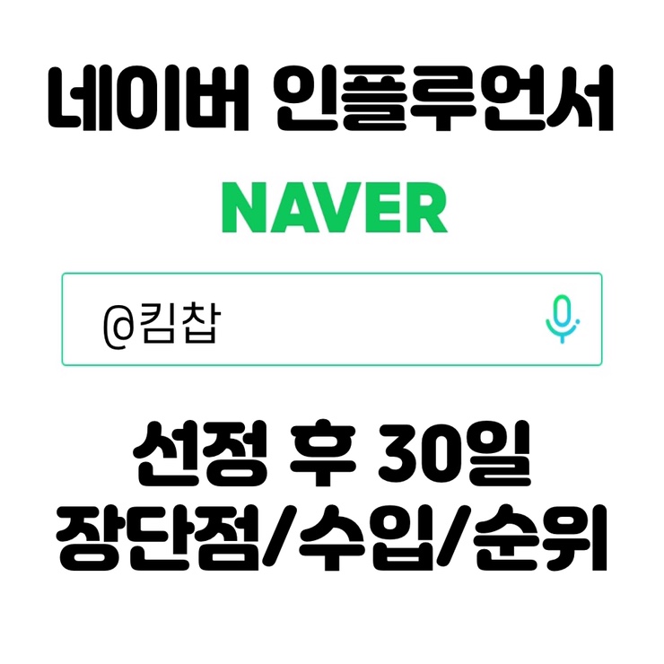  네이버 인플루언서 선정 30일, 장단점, 애드포스트 수입/순위 분석해봤다