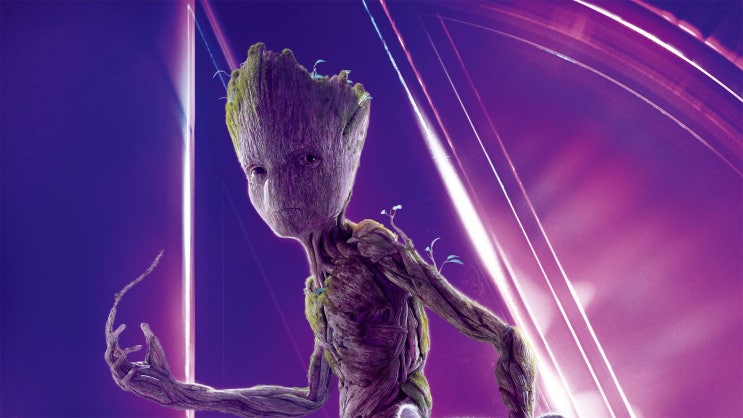 Under 전치사 뜻 의 Avengers (어벤저스) - 영어의 영웅, 전치사를 어벤저스 캐릭터로 익히기 - 그루트 (Groot)은 Under 전치사다.