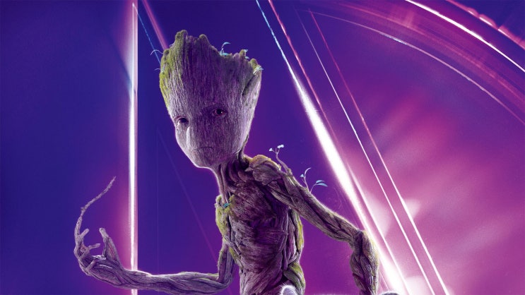  Under 전치사 뜻 의 Avengers (어벤저스) - 영어의 영웅, 전치사를 어벤저스 캐릭터로 익히기 - 그루트 (Groot)은 Under 전치사다.