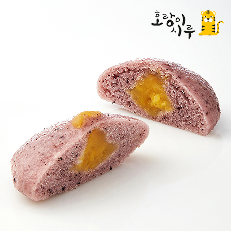  벙거지떡/호랑이시루 흑미 잔기지떡