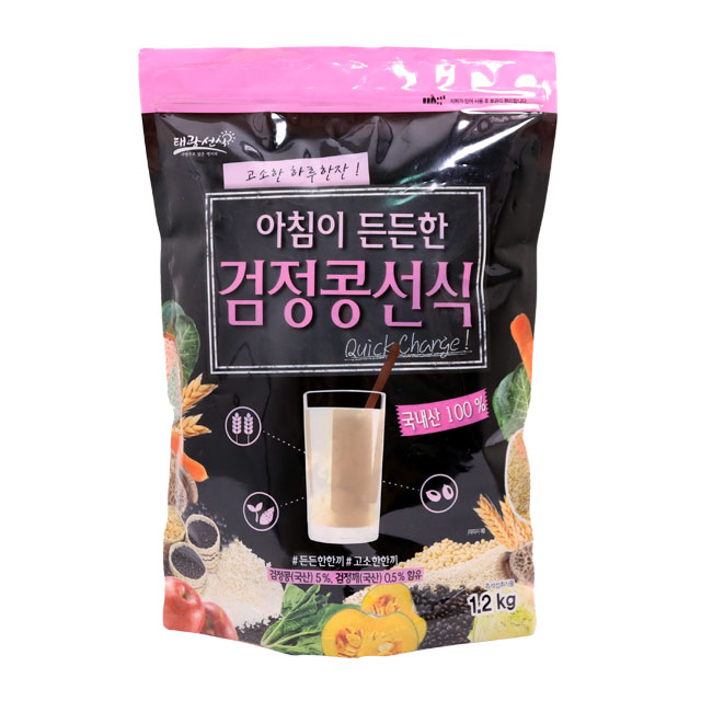 인기 급상승인 태광선식 아침이 든든한 검정콩선식가루, 1.2kg, 1개 추천합니다 인기 급상승인 태광선식 아침이 든든한 검정콩선식가루, 1.2kg, 1개 추천합니다