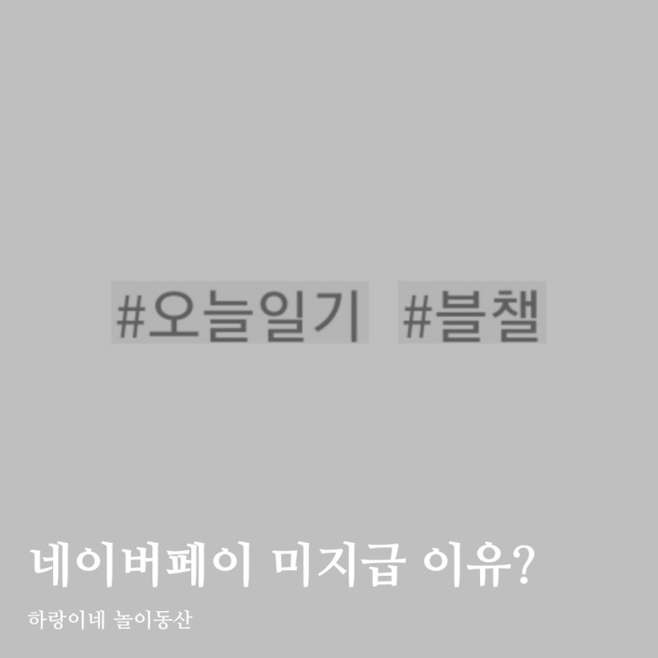  오늘일기 블챌 네이버페이 미지급 이유, 참여조건 확인