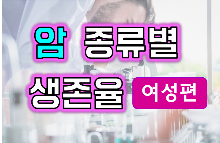  "암 종류별 생존률은 어떻게 되나요?" - 여성편