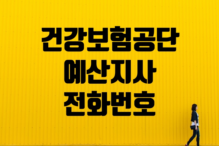  예산군 건강보험지사 전화번호