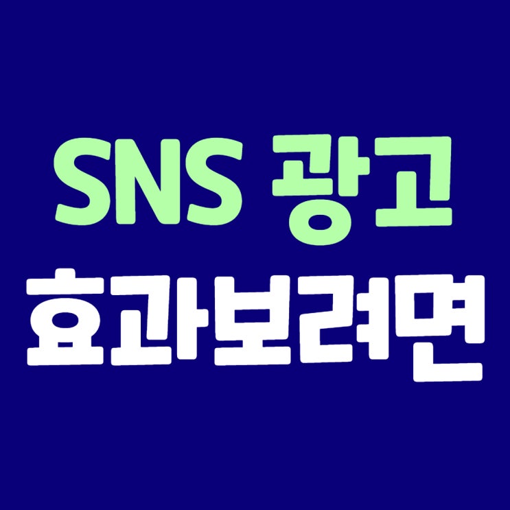  SNS 광고효과를 보기 위한 비용은?