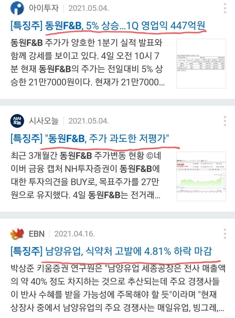 식음료 관련주 동원에프앤비 : 주가, 배당금, 기업분석(동원F&B) : 네이버 블로그