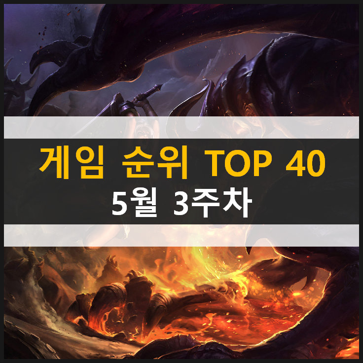추천 모바일 PC온라인 스팀 게임 순위 TOP 40 (2021년 5월 3주차) 추천 모바일 PC온라인 스팀 게임 순위 TOP 40 (2021년 5월 3주차)