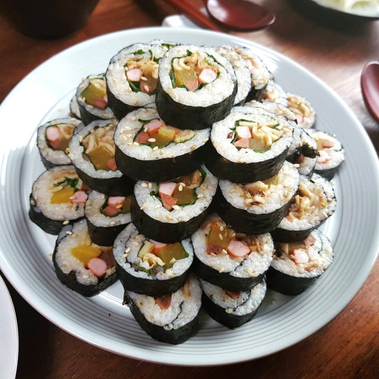  집에서 만든 김밥 [어묵김밥, 멸치김밥]