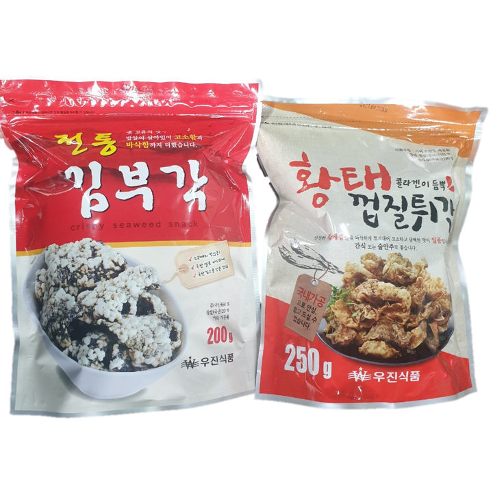 선호도 좋은 우진식품 김부각200g+황태튀각250g, 2개 좋아요