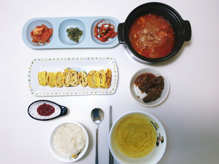  '요아빠 불꽃남자k' 의 일요일 아침 '김치찌개 정식'