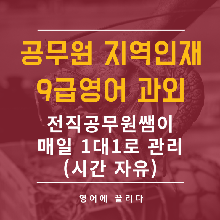  고등학생 공무원 지역인재 9급 영어 공부법 과외 (특성화고 지역인재 공무원 시험)