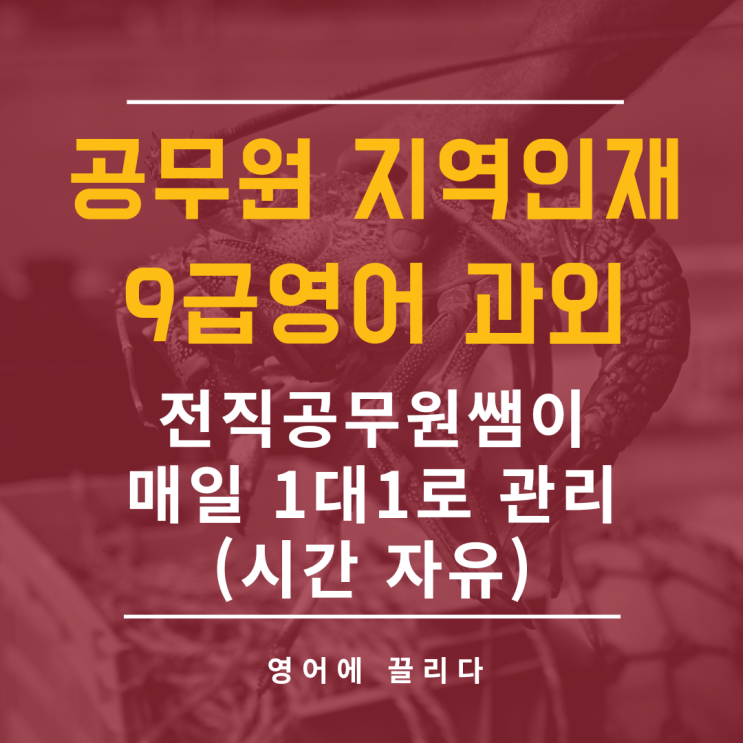 고등학생 공무원 지역인재 9급 영어 공부법 과외 (특성화고 지역인재 공무원 시험)