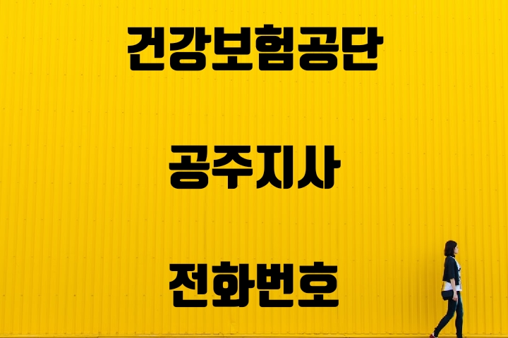  공주 건강보험지사 전화번호