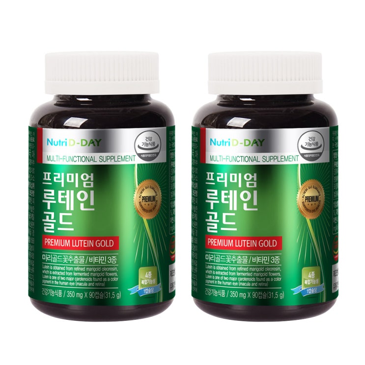 핵가성비 좋은 뉴트리디데이 프리미엄 루테인 골드 350mg, 90정, 2개 ···