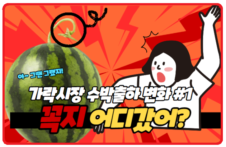  수박꼭지의 변화!!! 그 스토리를 알아봅니다.
