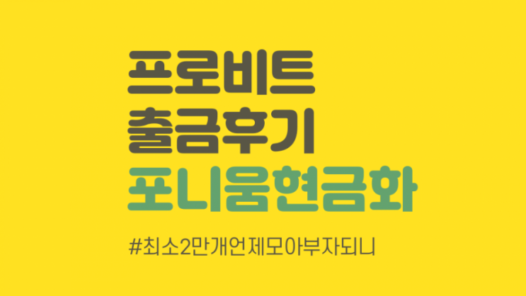  프로비트 거래소 포니움 토큰 PHT 출금 현금화하기!